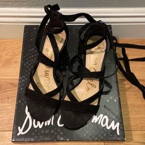 Sam Edelman Sheri Sandal in Black Suede